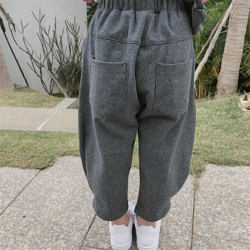 Штаны для девочек свободные повседневные штаны новая детская одежда на осень 2019