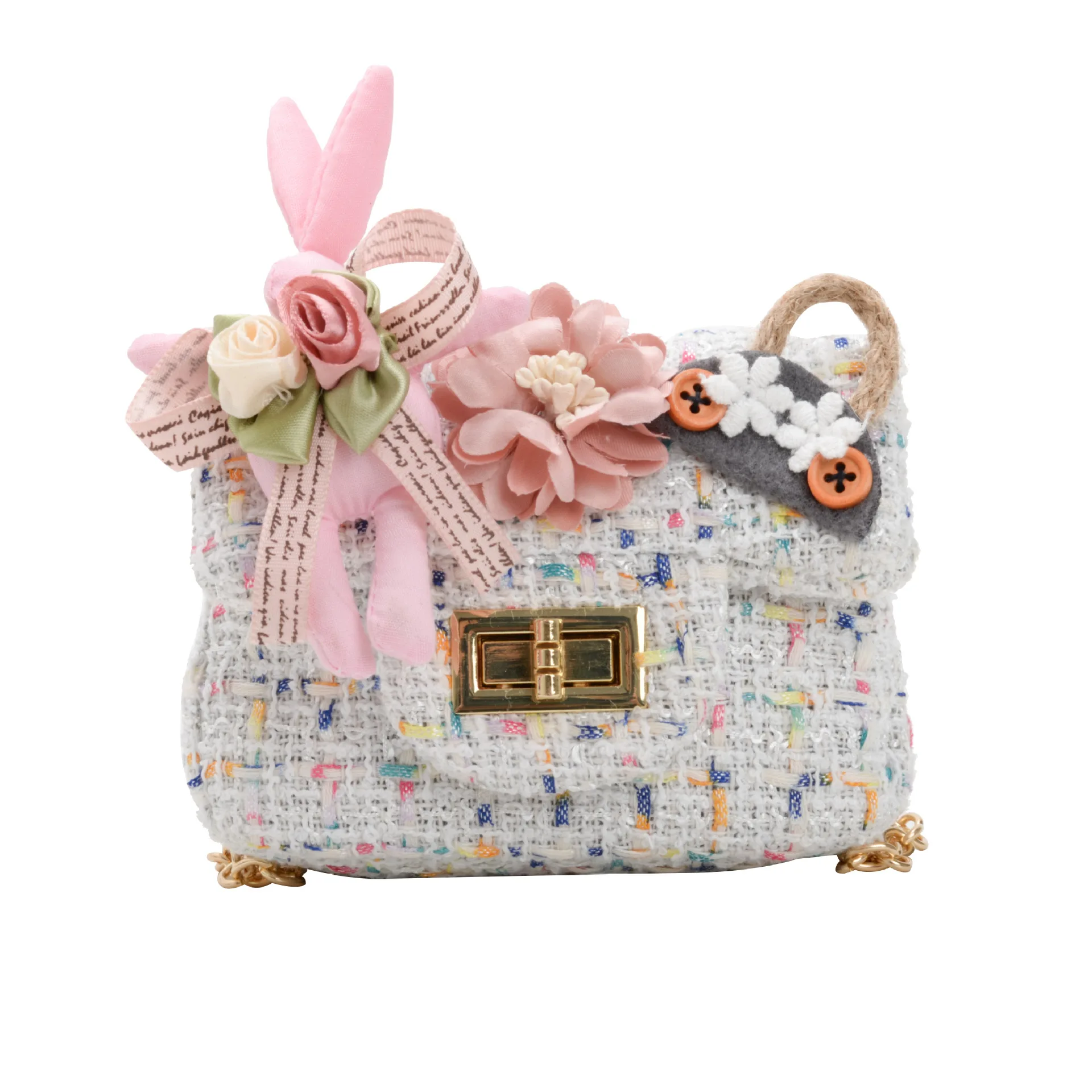 

Mini Shoulder Handbag for Girls Korean Style Fashionable Small Crossbody Bag with Chain