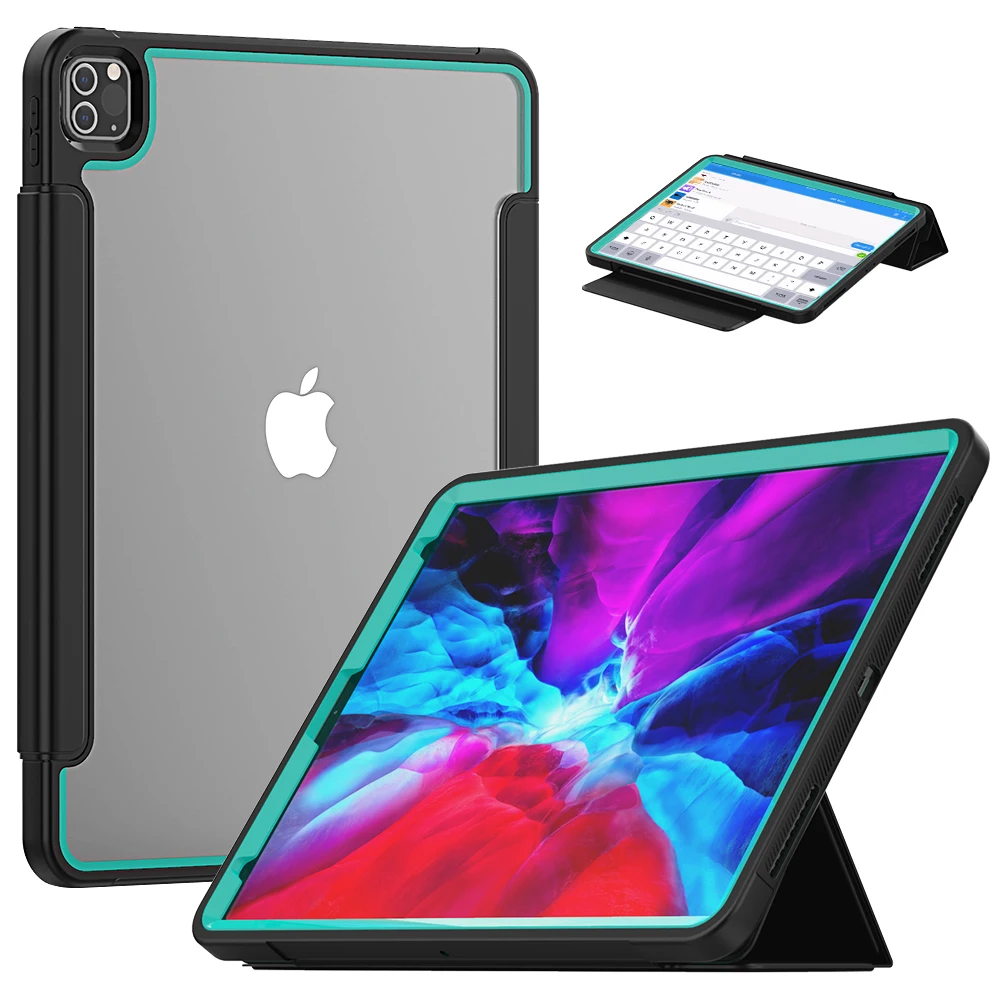 

Luxury Case for iPad Pro 12.9 2020 2018 case Coque Fold Stand with Auto Sleep Wake Up PU Leather Smart Cover for iPad Pro Fundas