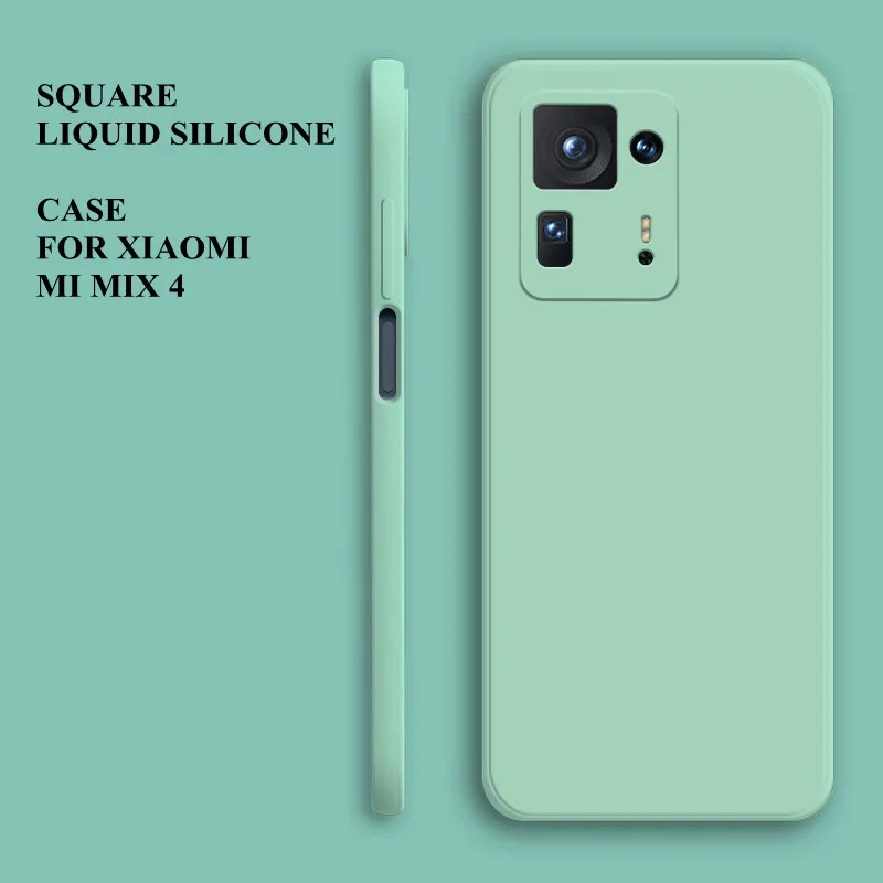 

Square Liquid Silicone Shockproof Case For Xiaomi Mi Mix 4 Slim Lens Protection Soft Back Cover