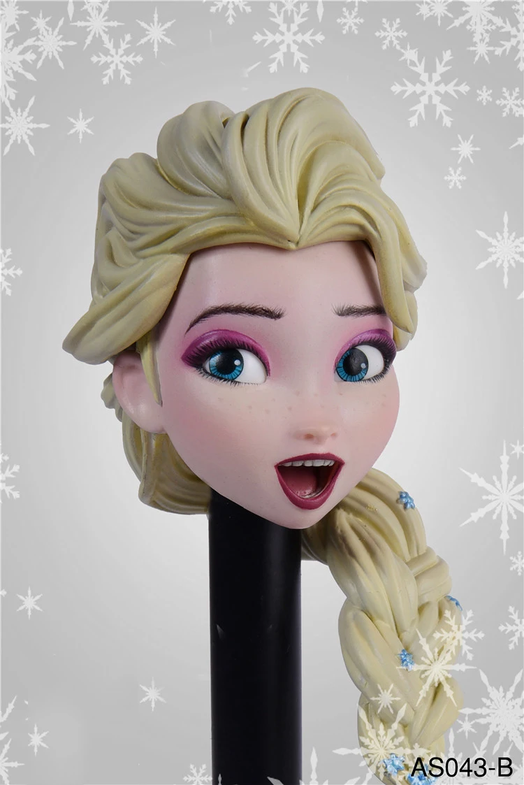 

ASTOYS AS043 1/6 Scale Female Woman Girl Elsa Head Sculpt With golden PVC Hair Movable Eyes For Female 12'' TBL Pale Doll