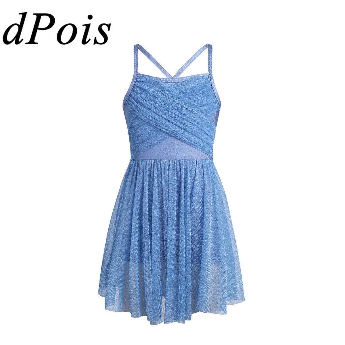 Детская балетная юбка DPOIS с бантом детская профессиональная пачка блестящий