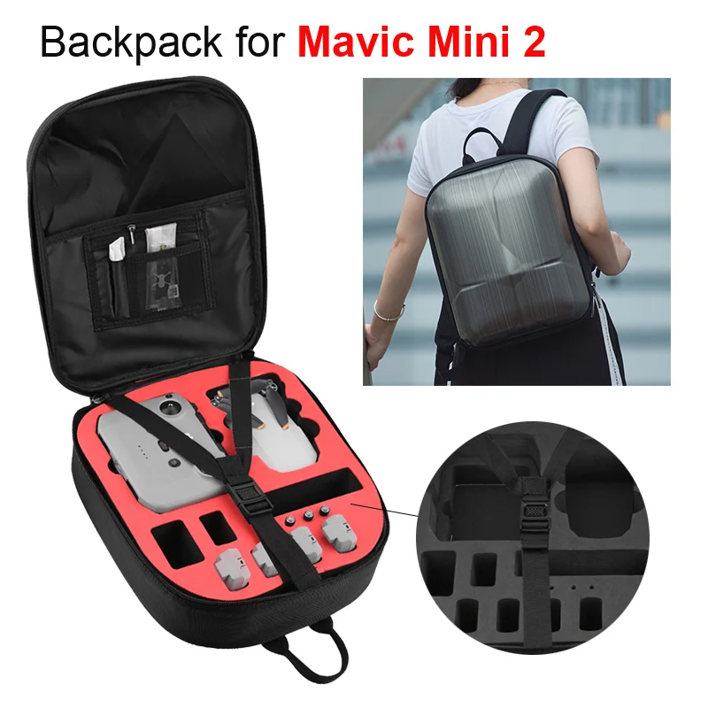 

Hardshell Backpack for DJI Mavic Min 2 RC Quadcopter Accessories Storage Bag Portable Drone Waterproof Carrying Case Protector
