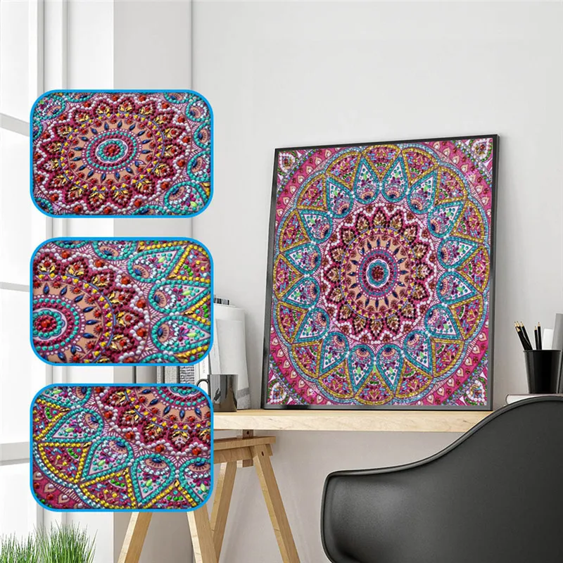 

Flower 5D DIY Diamond Embroidery Diamond Painting Cross Stitch Kits Partial Special Shaped Resin Diamond Home Decoration
