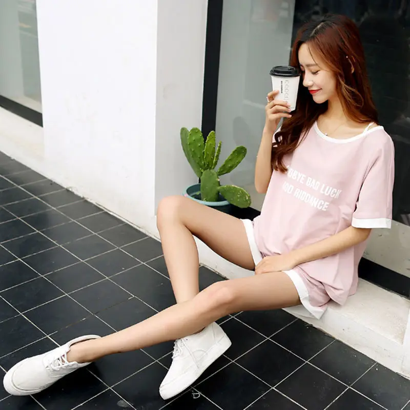 

Maternity Suit Summer Clothes Suit Short-sleeved Shorts Loose Top Pregnant Women Leisure Sports two-piece Suit