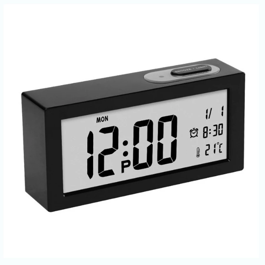 Батарея цифровые часы-будильник для Спальня 2 &quotЖК-дисплей Дисплей прикроватный