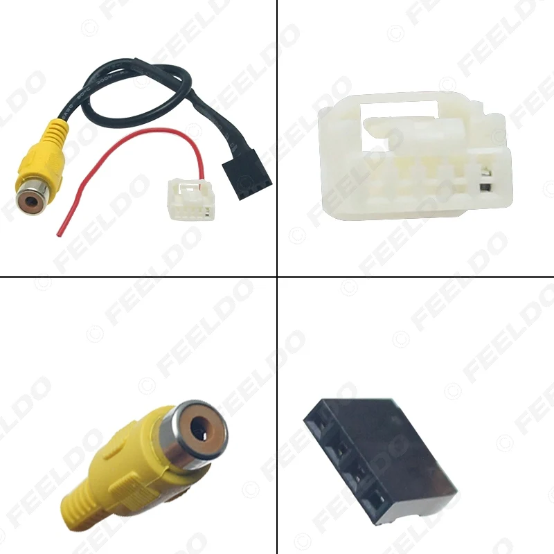 FEELDO Car Rearview Camera Parking Video Plug RCA Reversing Cable Adapter For Toyota Camry OEM Radio With Small Screen | Автомобили и