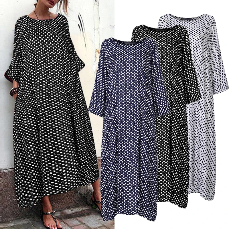 В винтажном стиле С принтом большой размер женские повседневные платья Открытое