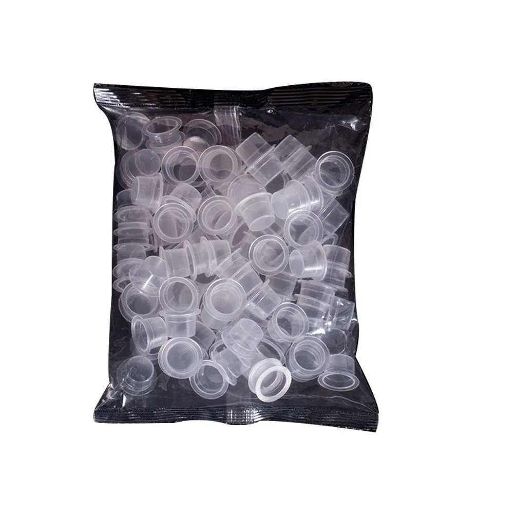 

100PCS Tattoo Cups Microblading Tattoo Ink Cups Supplies Plastic Ink Caps Tattoo Accessories Small For Tattoo Machine