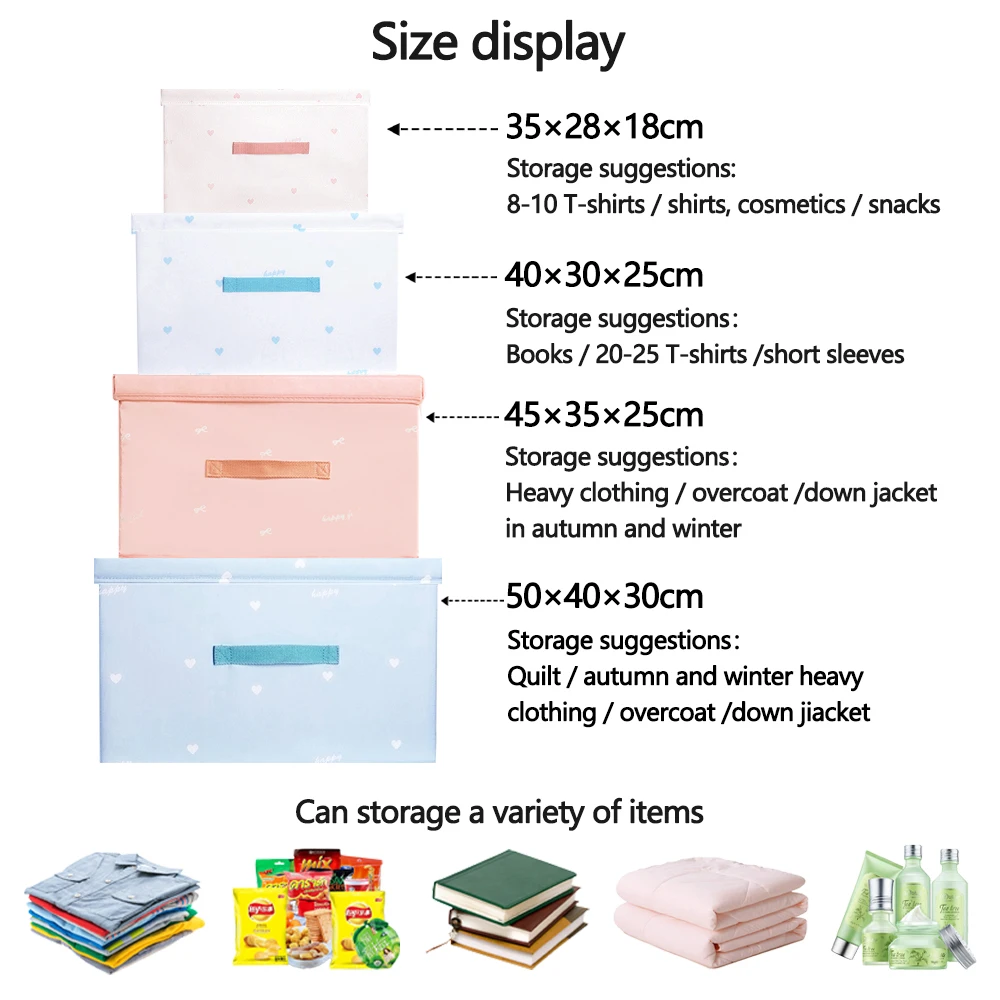 Складная коробка для хранения одежды домашнее белье трусики носки с крышкой
