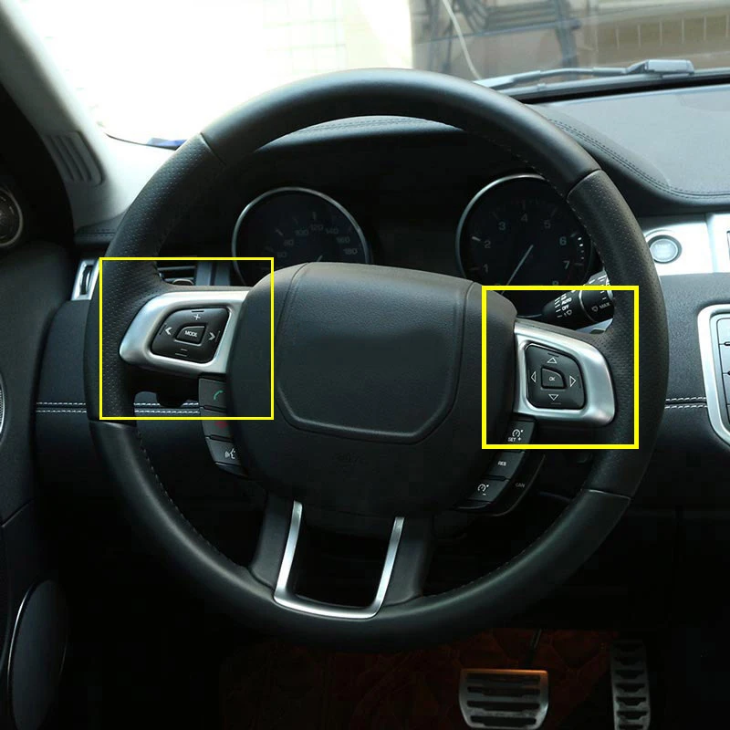 2 шт. хромированные аксессуары для интерьера наклейка на кнопку рулевого колеса