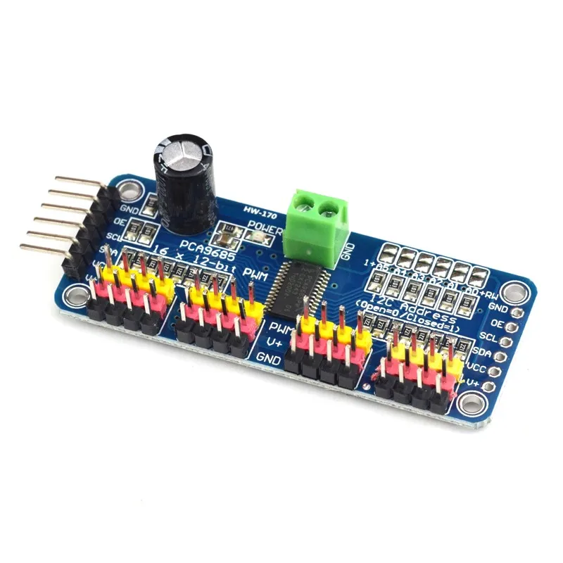 16-канальный 12-битный PWM-серводвигатель PCA9685 модуль I2C робот | Электронные