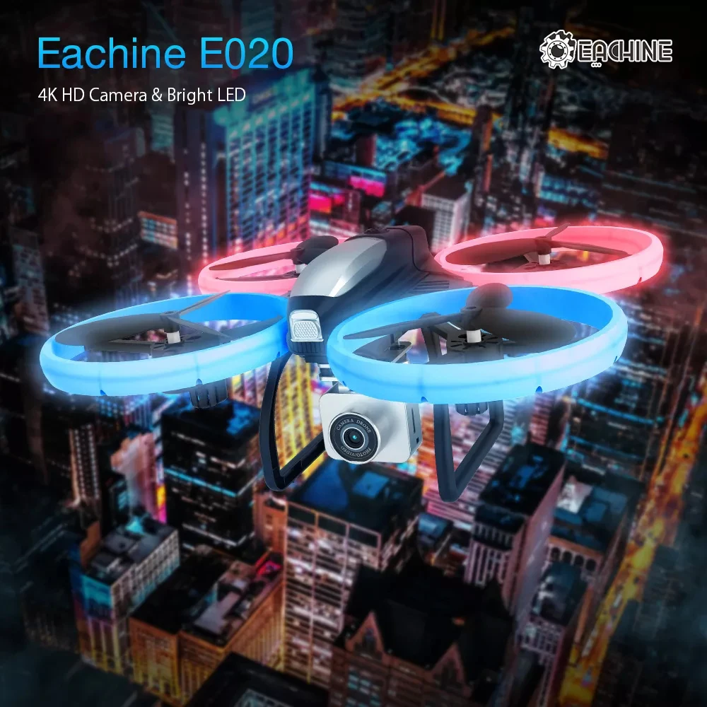Eachine E020 светодиодный WI-FI 4K с видом от первого лица/1080P HD Широкий формат Камера