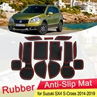 Для Suzuki SX4 S-Cross 2014  2019 резиновый противоскользящий коврик для двери, подстаканник для ворот, подушка, аксессуары 2015 2016 2017 2018