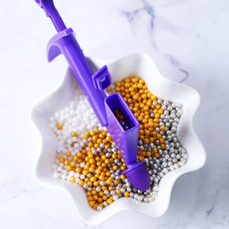 Pistola de perlas de pl&aacute;stico para decoraci&oacute;n de tartas, 12 unids/lote, Env&iacute;o Gratis-1