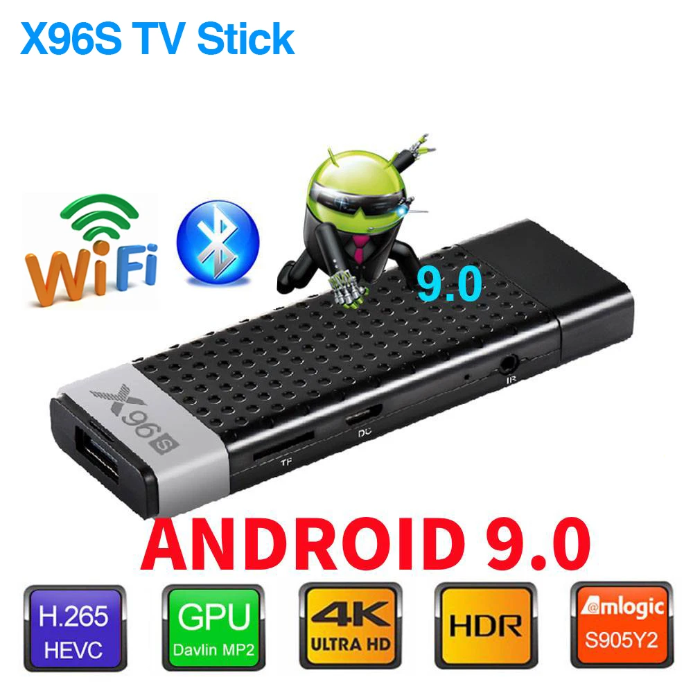 ТВ приставка X96S Android 9 0 DDR4 4 + 32 ГБ Amlogic S905Y2 2 дюйма двойной Wi Fi|ТВ-приставки и