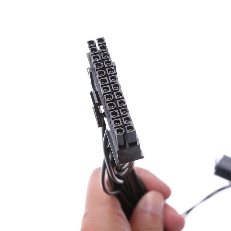 

24Pin 20+4Pin Triple PSU ATX Power Supply Adapter Cable 18AWG Wire For Mining