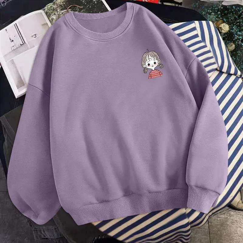 

Hoodies Women Round neck loose Korean style coat top Hoodies Sweatshirts Tops Sudaderas