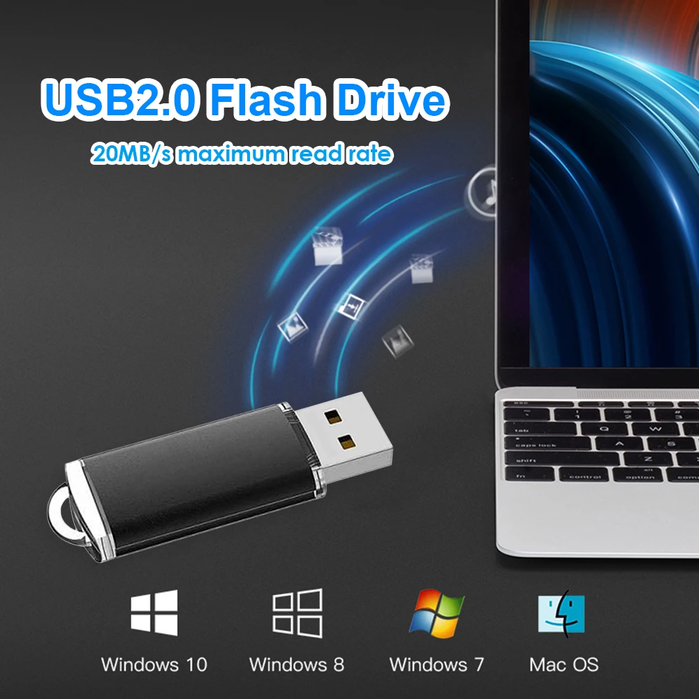 

High Speed USB Thumb Drive Clear Cap Zinc Alloy USB 2.0 Pen Jump Drive Tiny Memory Stick U Disk Pen Drive USB2.0