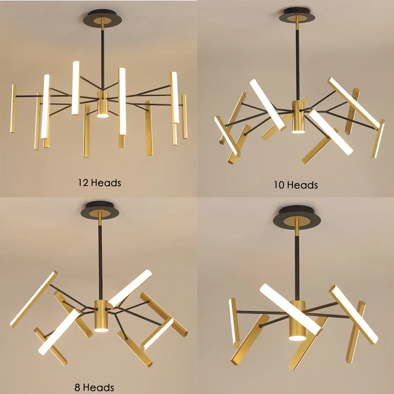 

LODOOO Modern led chandelier lighting for living room bedroom kitchen chandelier Rotatable lamp holder indoor lighting