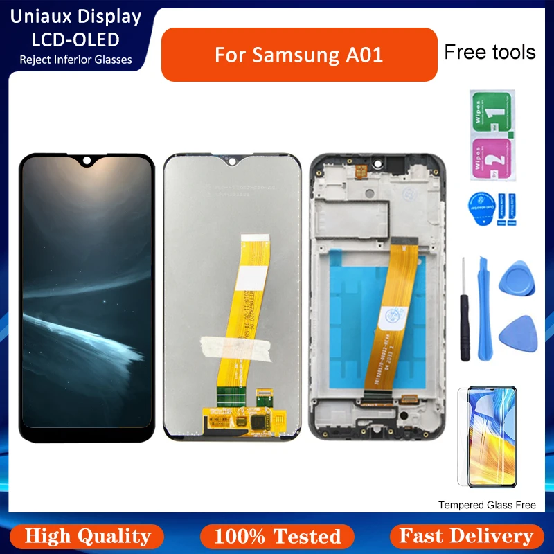 

100% протестированный ЖК-дисплей 5,7 дюйма для Samsung Galaxy A01 A015, ЖК-дисплей с дигитайзером сенсорного экрана A015F A015G A015DS