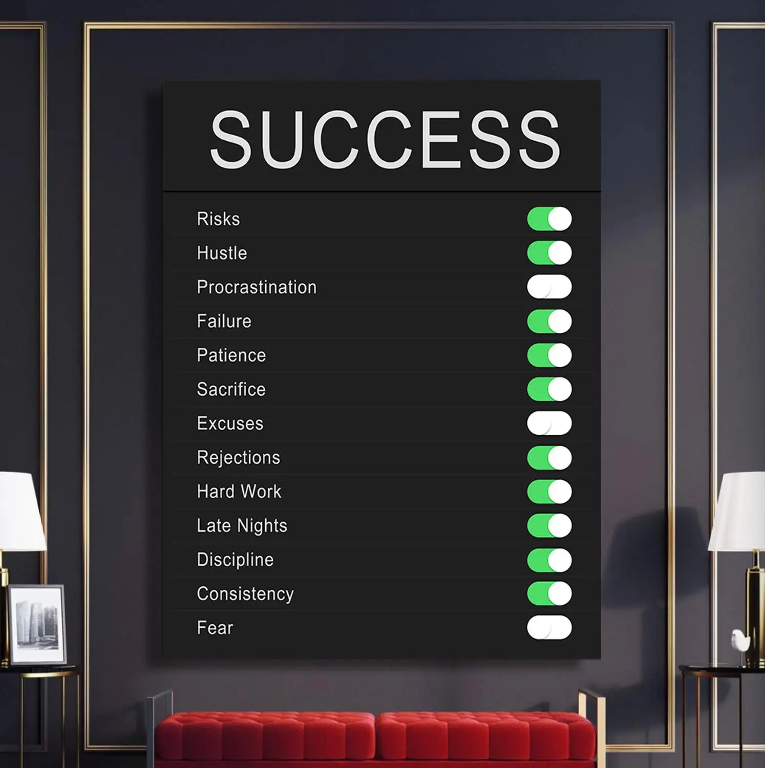 Настенная живопись холст искусство успешно переключающаяся картина плакаты и