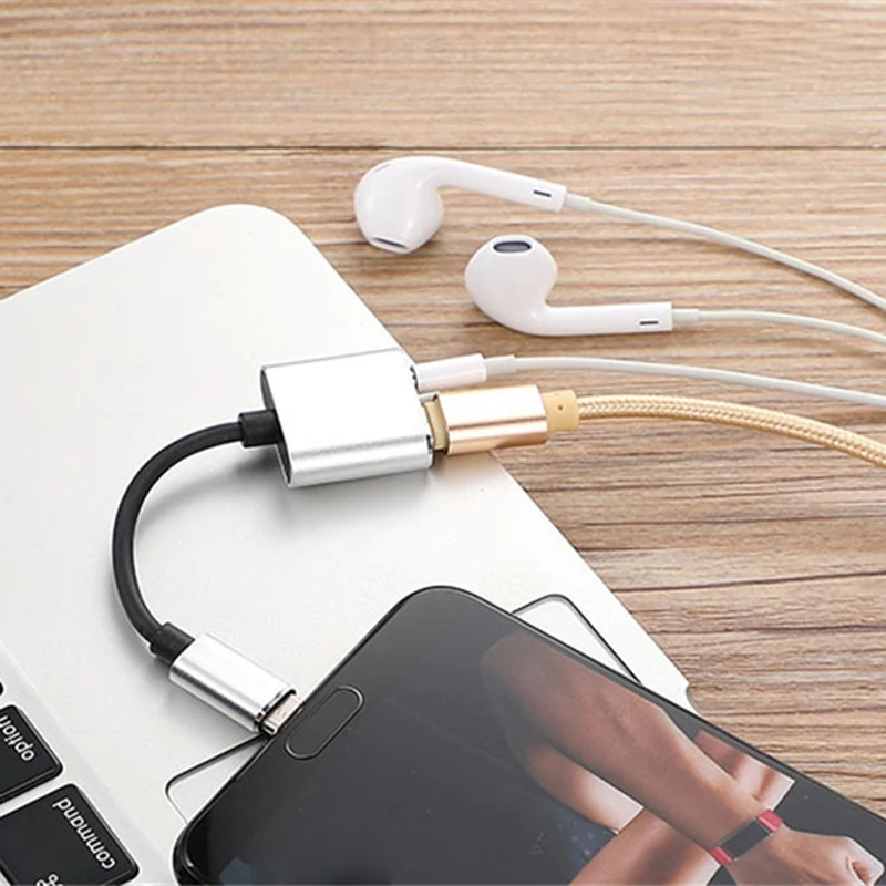 2x адаптер тype C Aux вывода с разъемом USB Type-C до 3 5 мм разъем для наушников Xiaomi Mi 6 без