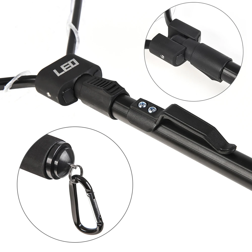 Рыболовная сеть Leo для ловли нахлыстом сачок со складной алюминиевой ручкой и