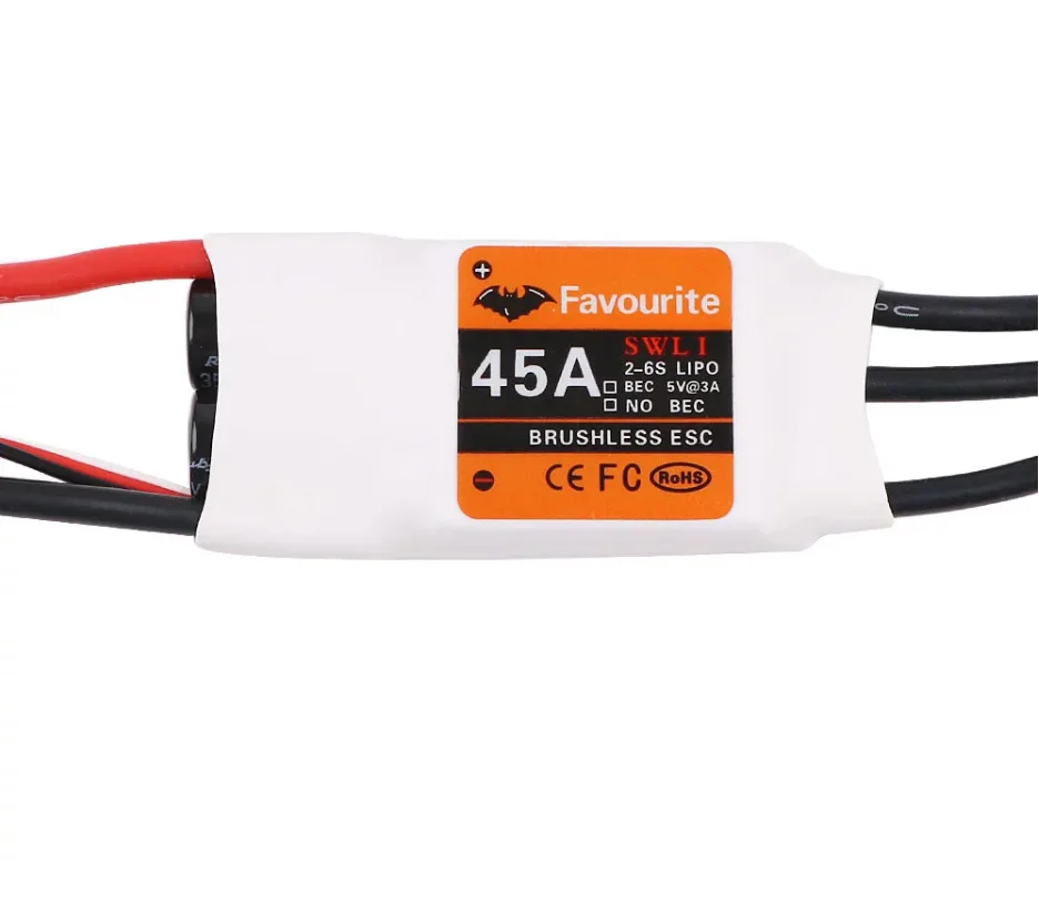 

Brushless ESC-FVT_SWALLOW45A(2-6S) BEC 5V/3A Swallow Fixed Wing