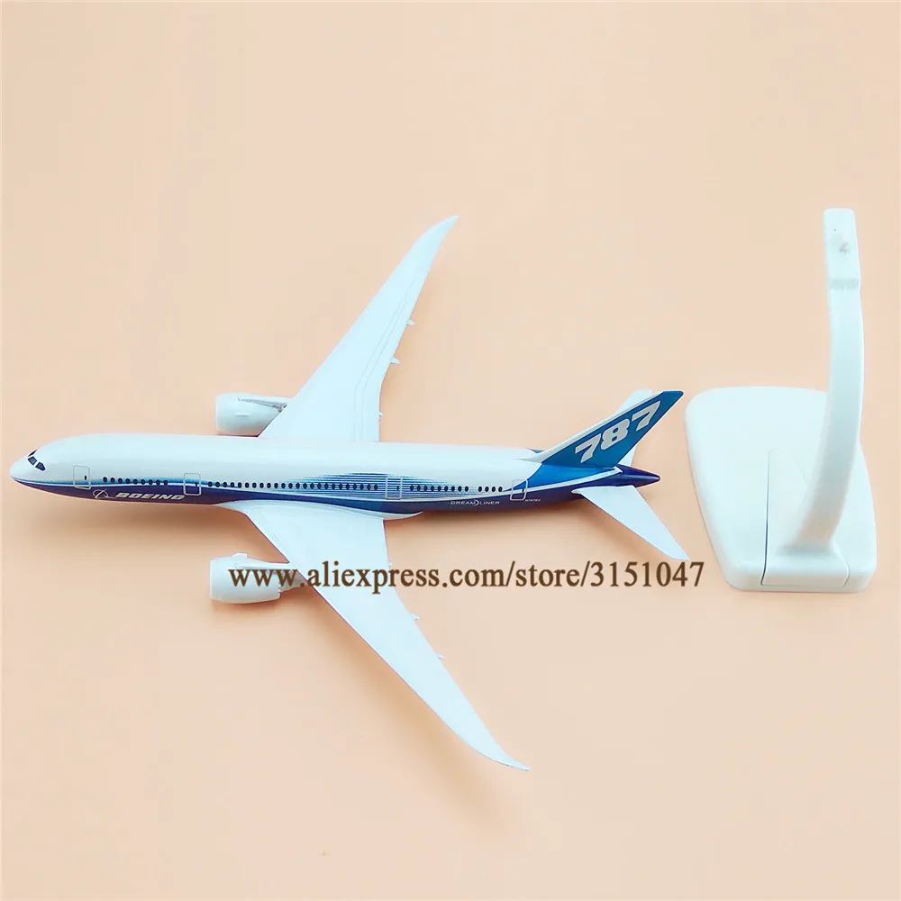 

20cm Air Prototype Boeing 787 B787-8 Airlines Plane Model Alloy Metal Diecast Model Airplane Aircraft Airways Kids Gift