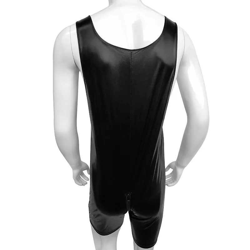 Сексуальное мужское нижнее белье из искусственной кожи боди с подтяжками