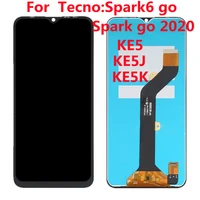 6 52  For Tecno Spark Display Spark 2020 LCD Touch Screen For Tecno KE5 KE5J KE5K LCD Pantalla Assembly Phone Parts