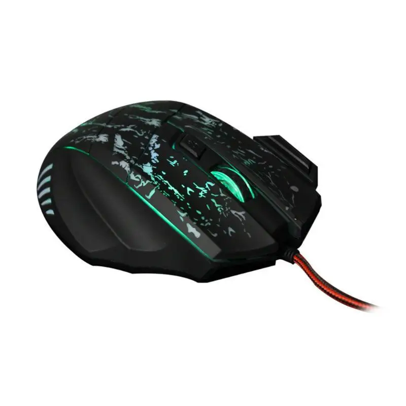 Светодиодная оптическая мышь 7 кнопок 3200DPI USB Проводная эргономичная игровая