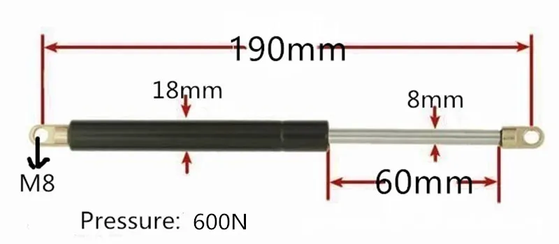 2 шт. автомобильные газовые пружины 60 мм 190 Н | Обустройство дома