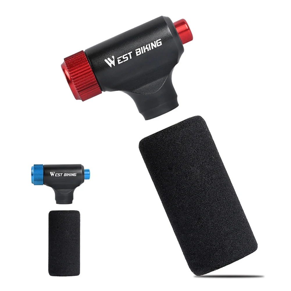 

Mini CO2 Bicycle Air Pump Air Inflator Portable Manual Inflator Presta and Schrader Compatible for Road & Mountain Bikes