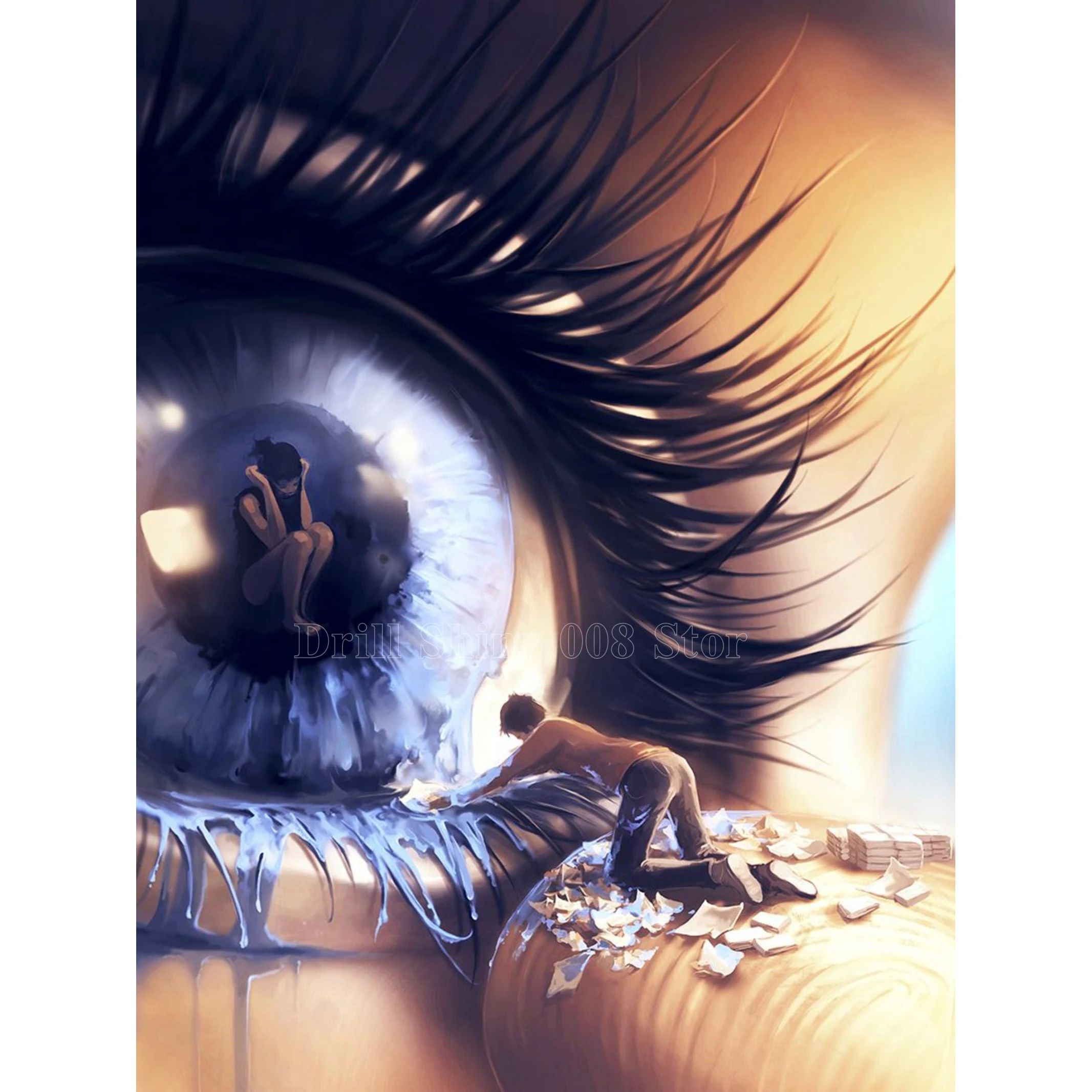 5d Сделай Сам Алмазная картина с сухими глазами полной алмазной вышивкой вышивка