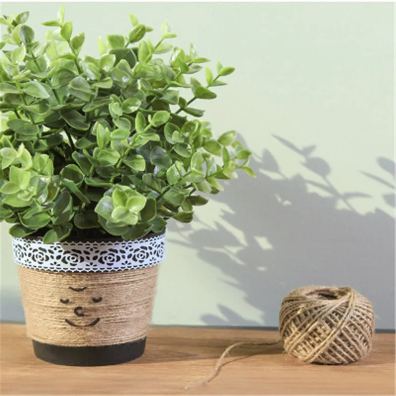 Натуральная джутовая веревка Hessian джутовый шнур-шпагат 30 м пеньковая Подарочные