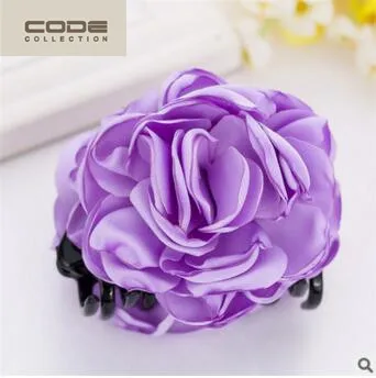 Большой пион Краб заколка для волос цветок когти конский хвост украшения женские