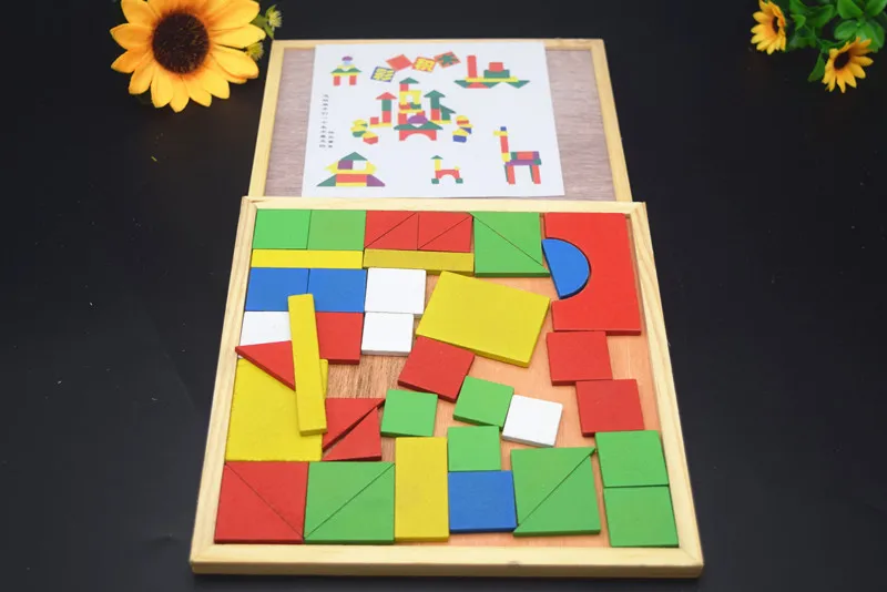 Деревянная головоломка для дошкольного воображения малышей развивающая