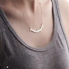 украшения на шею кулоны и подвески цепочка на шею бижутерия для женщин Модное ожерелье из нержавеющей стали с именем на заказ, персонализированное изогнутое многоименное ожерелье с кулоном, чокер, бижутерия с табличкой