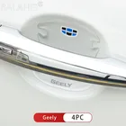 4 шт., наклейки на дверную ручку автомобиля Geely Emgrand EC7 EC8 X7 GE GT Emgrand EV8 EX7