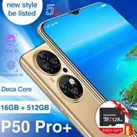 global version p50 pro 6 7 inch android 11 0 smart camera game phone 5600mah face fingerprint unlock dual sim 5g phone