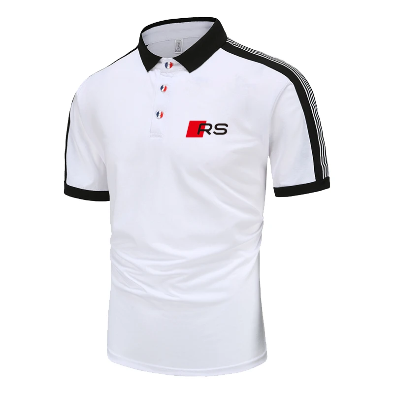 2021 Новая Летняя Повседневная футболка поло для мужчин с отложным воротником
