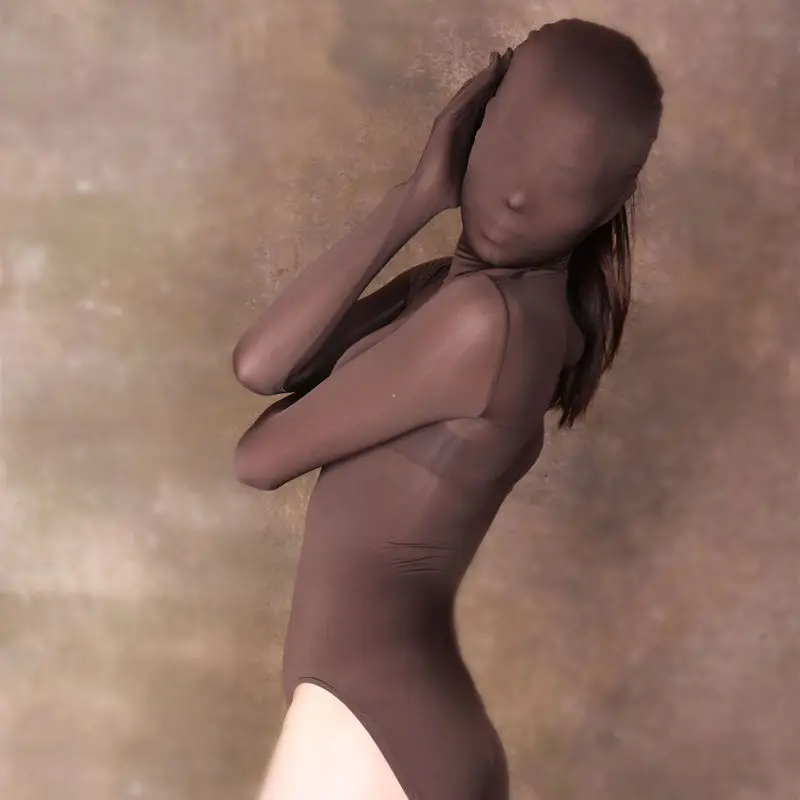 Женские сексуальные прозрачные шелковые Боди Колготки Фетиш зентай трико боди