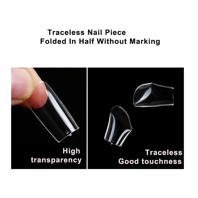 100 шт. тонкие искусственные Профессиональные акриловые бесшовные полностью