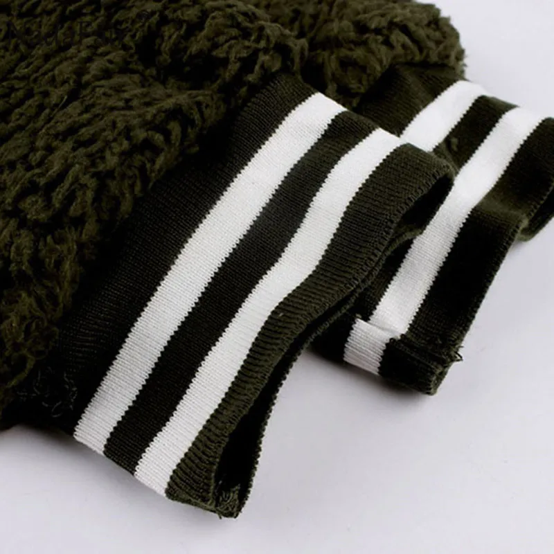 

OneLineFox Faux Fur Coat Women Hooded Winter Casual Teddy Coat Autumn Pockets Plus Size Jacket Fleece Fluffy Overcoat Outwear