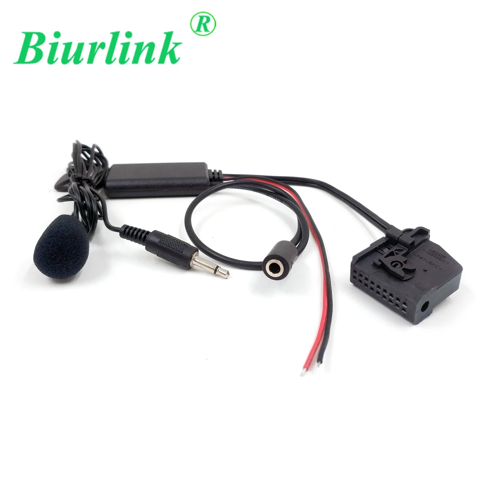 

Biurlink 18Pin 3.5mm Audio AUX IN Bluetooth Microphone Cable Adapter For Mercedes Benz Comand 2.0 W203 W209 W211