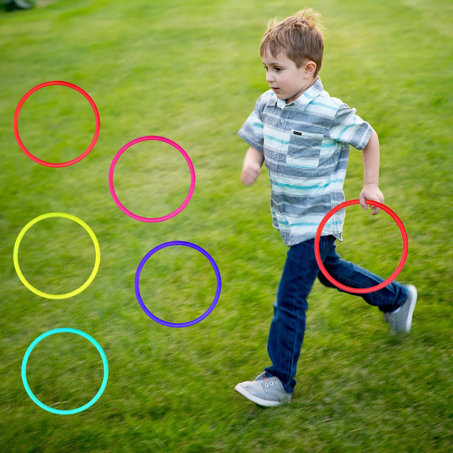 Детский комплект с кольцом обручем игрушечный набор из 4 предметов сумки для