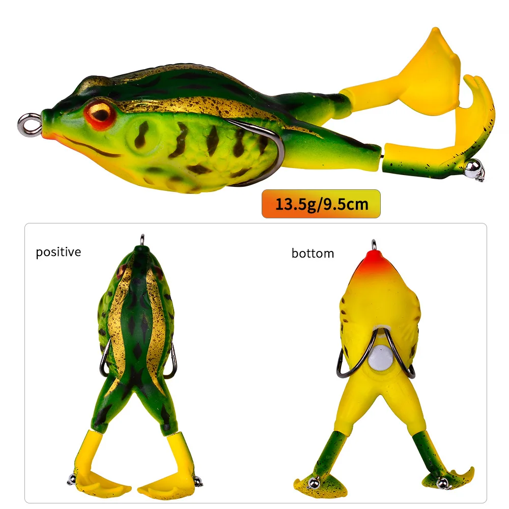 

1PC Double Propellers Frog Wobbler Soft Bait Jigging Fishing Lures 95mm 13.5g Artificial Crankbait Minnow Topwater Tackle