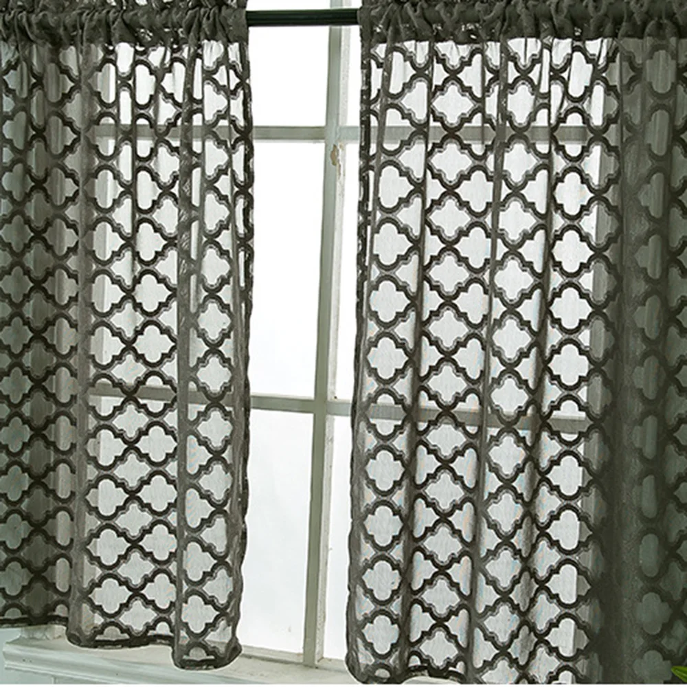 Один кусок кружева кофе короткие занавески s кухонный шкаф книжная полка